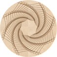 thumbnail image 1 of Ahgly Company Tapis d'Intérieur Lavables en Machine, Ronds, Bruns Transitionnels, Ronds de 8', 1 of 7