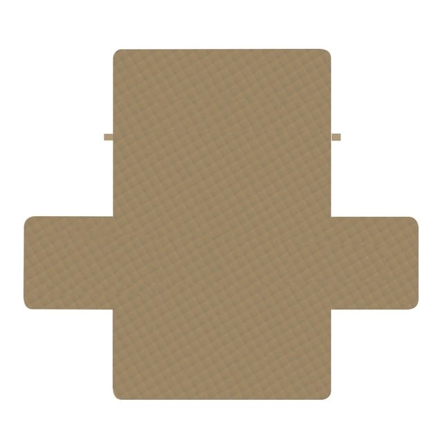 Housse Universelle pour Sofa Inclinable, Housse de Sofa Intégrée en une Seule Pièce, Affichée à Plat, Agencement Étendu. la Housse a une texture Matelassée et une Couleur beige. Elle Comprend six Poches Pratiques pour Ranger des Articles comme des Télécommandes, des Lunettes Ou des Clés. Fabriquée en Molleton poly Respirant, Elle Est Résistante à l'Usure et Protège contre les Déversements et les Dommages d'Animaux. Idéale pour les Fauteuils Inclinables, Offrant Confort et Durabilité.