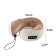 thumbnail image 3 of Neck Pillows for Travel Neck Massage Pillow with 3 Vibrating Modes for Neck, Back and Leg Support, Travel Neck Pillow with Heat Ushaped Foam Pillow for Home Office Airplane Cervical Neck Pillow, 3 of 9
