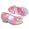 thumbnail image 2 of Chaussures de Robe pour Tout-Petites Filles, Chaussures Princesse à Fleurs Roses, Talons Bas, Chaussures Mary Jane pour Fête et Mariage (Petite/grande Enfant), 2 of 8