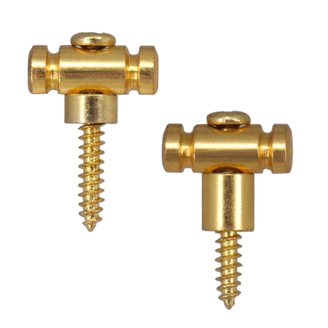 Milaget 2 Piece String Guides with Screws String Retainer Guides Hardware Wear Resistant Gold