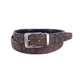 thumbnail image 1 of CTM® Ceinture à Boucle à Pince Réversible en Cuir Mat à Imprimé Croco, 1 of 5