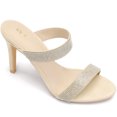 thumbnail image 1 of BLISSFUL STEP Sandales Mules à Talon Aiguille Haut à Bout Ouvert pour Femmes avec Strass, 1 of 7