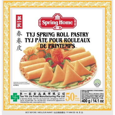 TYJ Pâte pour Rouleaux de Printemps 6 Pouces 400 g
