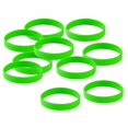 thumbnail image 1 of 10 PCS/Pack Blank Silicone Wristbands Rubber Bracelet Green, 1 of 8