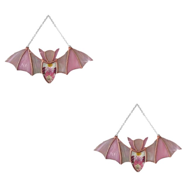 Transemion Practical Stained Glass Suncatcher - Widely Used Halloween Stained Decor Hanging A 2Set