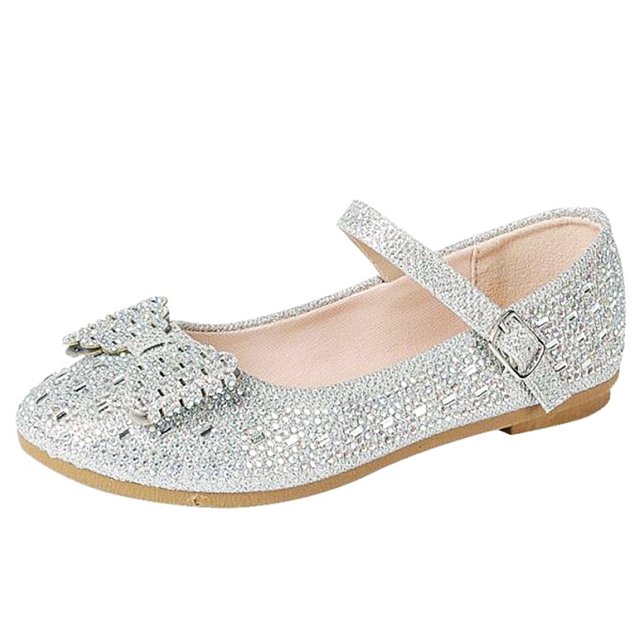 LAVRA Filles Ballerines Glitter Mary Jane Slip sur les Chaussures Habillées
