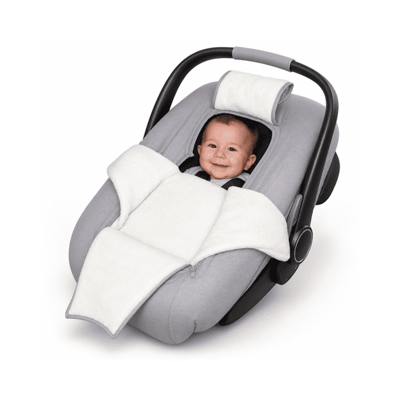 Jolly Jumper Arctic Sneak-a-Peek – Housse d’hiver pour siège d’auto pour bébé | Entreprise fièrement canadienne | Doublée en polaire et déperlante, avec rabat “coucou” et double fermeture éclair