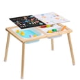 thumbnail image 1 of VEVOR Kids Sensory Table Indoor Wooden Play Sand Water Table with 3 Storage Bins, 1 of 9