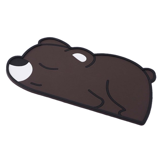Bunblic Cartoon Car Dashboard Anti Slip Mat Removable Tear Resistant Multipurpose Auto Accessories for Home Office Lightweight Bear