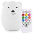thumbnail image 1 of Bear Owl Shape LED Nursery Night Light Kids Baby Silicone Pat Color Change Lamp, 1 of 8