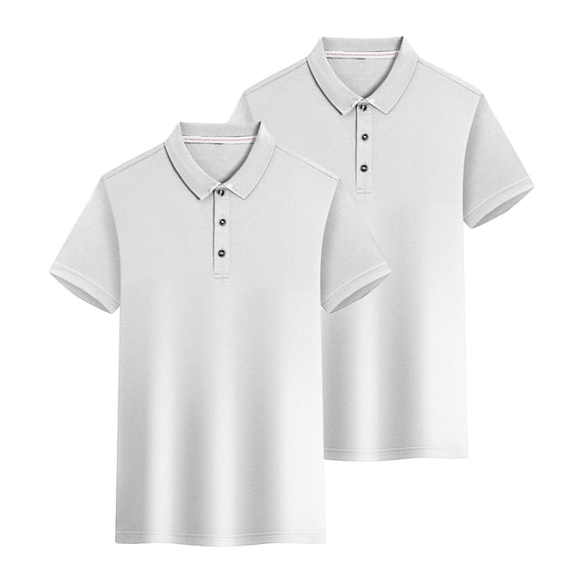 Dealovy 2pc Womens Plus Size Tops Short Sleeve Lapel Collared Quick Dry Athletic Golf Active Gym T-Shirts