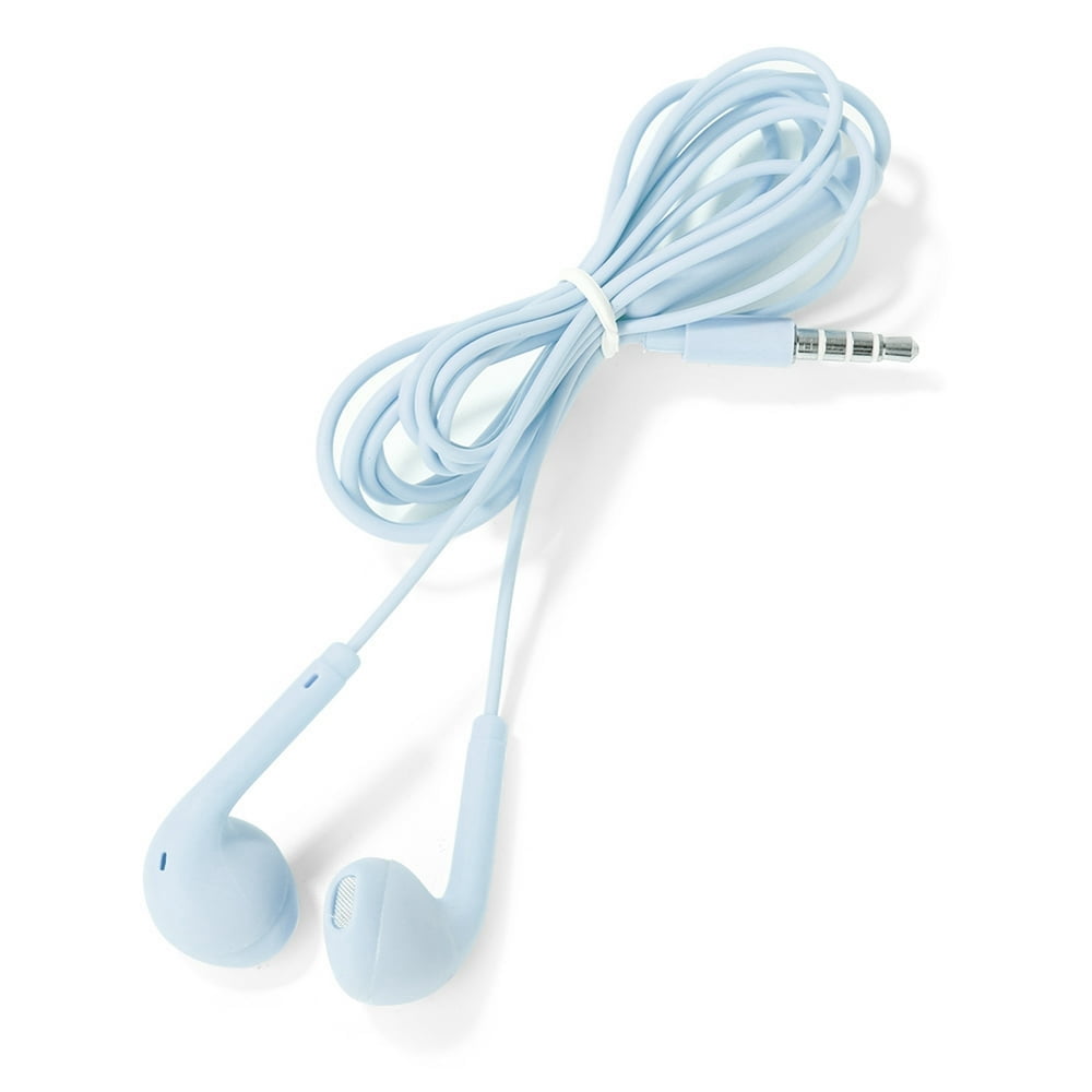 MesaSe U19 3.5mm Wired Earbuds Earphones with Noise Canceling Microphone (Blue)