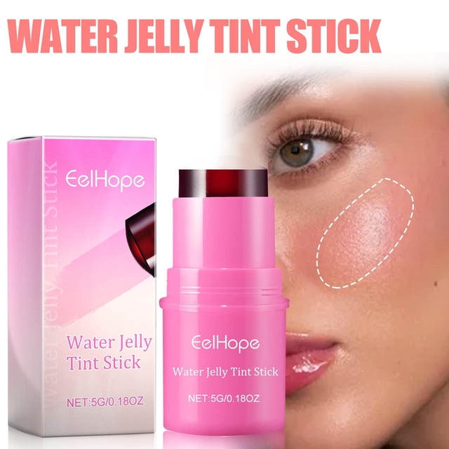 Aursykel Natural Long lasting Lipstick Powder Blusher for Lips and Cheeks Transparent Watercolor Stains Non irritating Versatile Moisturizing Blendable Easy Application 0.18 oz