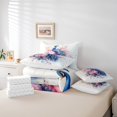 thumbnail image 4 of Girls Peacock Comforter Set Exotic Birds Bohemian Full 7 Pieces Bedding Set,Pink Flower Feather Ink Painting Bed In A Bag Peacock Feather Printed 7 Pieces Bedding Set, 4 of 5