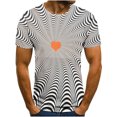 thumbnail image 1 of Fridja T-Shirt à Imprimé pour Homme Été Décontracté Grande Taille Manches Courtes Col Rond T-Shirt à Imprimé 3D Haut Graphique Abstrait Fantaisie pour Cyclisme Jogging (Gris, 3TG) (Gris, 3TG), 1 of 4