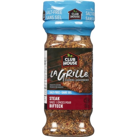 Club House La Grille Steak Seasoning, Salt-Free, 130 G