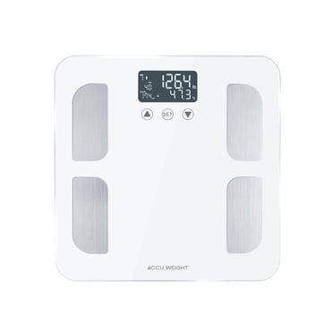 Accuweight Digital Body Composition Scale, Ultra-White, Model BS0315W