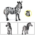 thumbnail image 1 of 1/4Pcs Simulation Zebra Wild Animal Model Figurine Desktop Ornament Kids Toy, 1 of 10