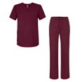 thumbnail image 1 of Adar Universal Unisex Scrub Set - Unisex V-Neck Scrub Top & Tapered Drawstring Scrub Pants, 1 of 7