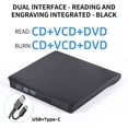 thumbnail image 2 of PEONAVET Player With Usb Typec Cable Player With Usb Typec Cable External DVD C1D Drive ,USB 3.0 Type-C DVD C1D +/-RW Drive DVD/CD ROM Rewriter Burner Writer Laptop Desktop PC Windows11/10/8/7, 2 of 2