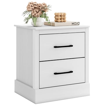 Costway 18.5" Farmhouse Nightstand with 2 Drawers Compact Size End Table for Living Room