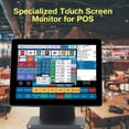 thumbnail image 2 of Syson POS 15" Touch Screen POS Capacitive LED Multi-Touch Touch Screen, True Flat Seamless Monitor for Restaurant Kiosk Retail, 2 of 7