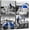 Blue Venice, variant on Italy Greek Wall Art Navy Blue Santorini Island Canvas Pictures Mediterranean Bathroom Wall Decor Black and White Greece City Artwork Beach Painting for Living Room Bedroom Home Decoration 12x12" 4Pcs