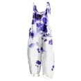thumbnail image 1 of yoeyez Rompers for Women Summer,Ladies Print Summer Plus Size Long Jumpsuits Sleeveless Adjustable Straps Backless Overalls Jumpsuits With Pockets Purple,3XL, 1 of 6