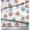 thumbnail image 2 of Soimoi Cotton Voile Fabric Tree Block Print Sewing Fabric Yard 42 Inch Wide, 2 of 3