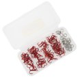 thumbnail image 1 of 100pcs Treble Fishing Hooks,  High Carbon Steel Treble Hooks With Storage Box For Fishing Tackle Gift, 1 of 8