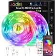 thumbnail image 1 of Bande Lumineuse DEL de 50 Pi, Synchronisation Musicale, Bande Lumineuse RVB à Changement de Couleur avec Télécommande Bluetooth, Lumières D pour Chambre (50 Pi), 1 of 7