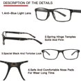 thumbnail image 4 of Milch cow Reading Glasses Blue Light Blocking for Women Men Spring Hinge Computer Cheaters Magnification Eyeglasses Readers +3.50, 4 of 5