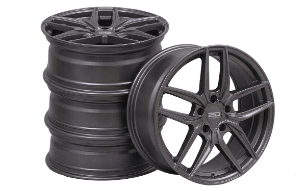 4 x jantes Euro Design Forza en alliage Gunmetal mat de 19x8.5 pouces pour 2018 - 2026 Honda Accord
