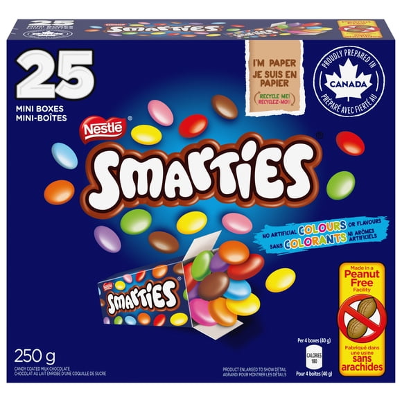 SMARTIES Mini Candies, Candy-coated Milk Chocolate, Prepared in a Peanut-free Facility