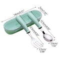 thumbnail image 4 of TIMIFIS Fork and Spoon Set Wrtgerht 304 Stainless Steel, Children's Spooand Fork, Baby Food Supplement Spoon, Fork Combination, Tableware Kitchenware (Color : Green) Spoons, 4 of 8