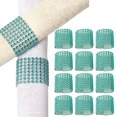 thumbnail image 1 of 50Pcs Napkin Buckle Shiny Rhinestone Napkin Ring Reusable Fastener Tape Towel Holder for Weddings Parties Home Decor, 1 of 10