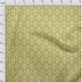 thumbnail image 4 of oneOone Georgette Viscose Olive Green Fabric Geometric Craft Projects Decor Fabric Printed By The Yard 42 Inch Wide, 4 of 5