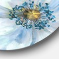 thumbnail image 2 of Designart 'Handpainted White Flower on Blue II' Farmhouse Metal Circle Wall Art, 2 of 3