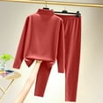 thumbnail image 2 of FAIWAD Ensemble de sous-Vêtements Thermiques pour Femme, Col Roulé, Haut à Manches Longues avec Pantalon Long, Extensible, Ensemble de sous-Vêtements Confortable, 2 of 3