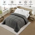 thumbnail image 4 of Swift Home Basic Down Alternative Comforter, All Season Hypoallergenic Cozy Comforter, Twin, Grey, 4 of 8
