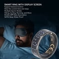 thumbnail image 4 of Fitness Ring, Stainless Steel Real Time Monitoring Waterproofing Step Counting APP Control Smart Ring  for Parties 8 ID: 18.2mm/0.71in, Circumference: 57mm/ 2.24in,9 ID:, 4 of 7