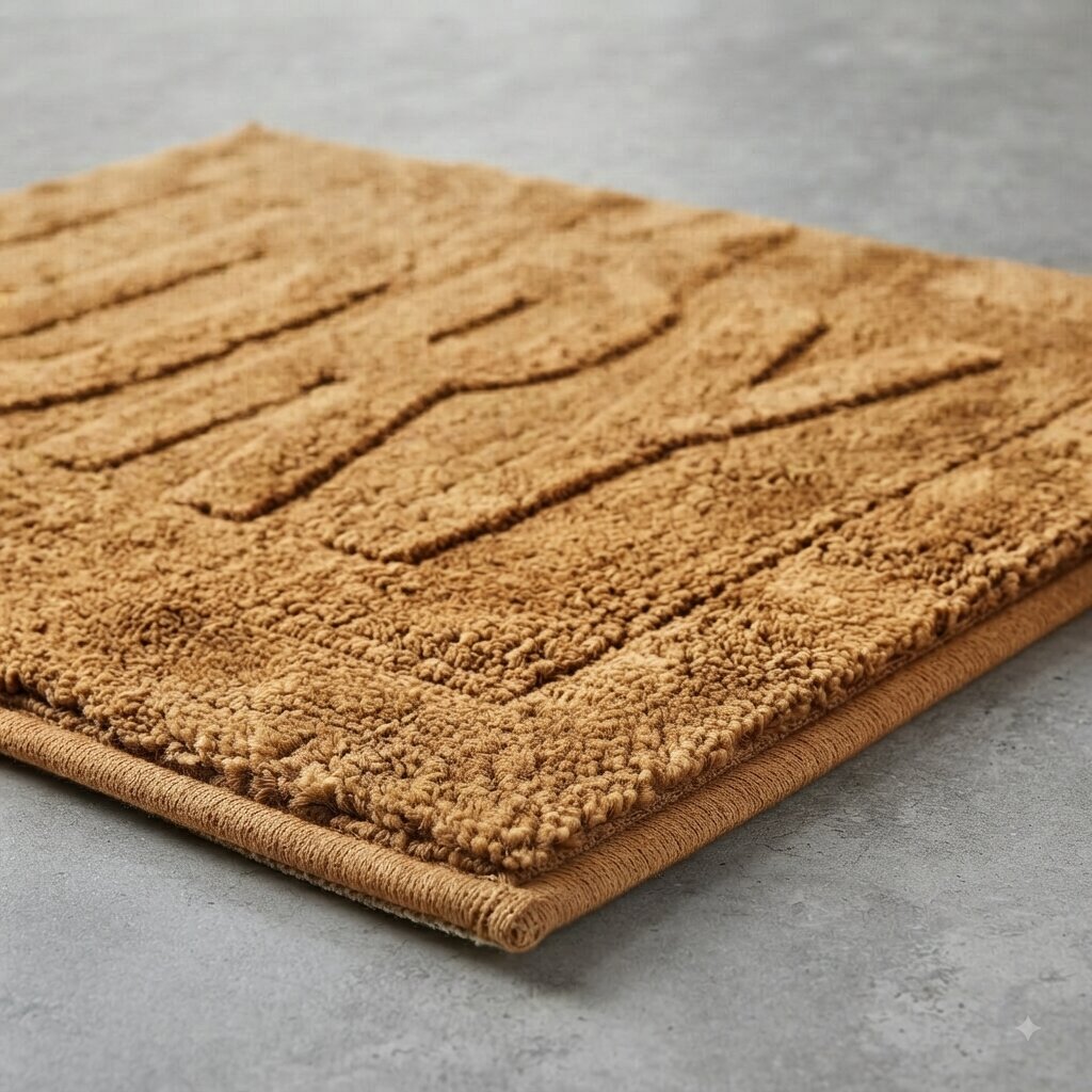 Tapis de bain moderne Home Decor Inc. motif camel avec inscription « DRY », 51 x 76 cm