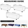 thumbnail image 4 of PiccoCasa Housse Extensible pour Pouf Housse de Meuble Noir Petit, 4 of 7