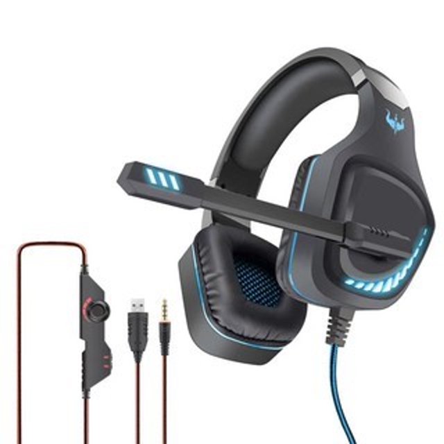 Ovleng GT97 Casque de Jeu 3,5 mm avec Microphone + USB (Lumière DEL)