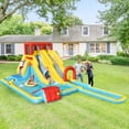thumbnail image 2 of Costway Inflatable Dual Slide Water Park Climbing Bouncer W/ 735W Blower, 2 of 10