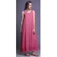 thumbnail image 3 of Bimba Robe de Nuit en Rayonne Imprimée pour Femmes, Sans Manches, Tenue de Nuit, Robe Maxi - TG, 3 of 5