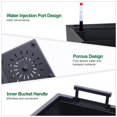 thumbnail image 4 of 22.5 Inch Tall Planters (Set of 2), Self-Watering Black Pots for Outdoor & Indoor Use, Includes Water Monitor, Drainage & Inner Bucket, High Porch Planter Set, 4 of 8