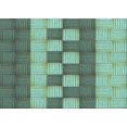 thumbnail image 1 of Ahgly Company Tapis d'Intérieur Lavables en Machine Rectangle Transitionnel Vert Profond, 5' x 7', 1 of 7