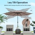 thumbnail image 5 of Costway Parasol de Patio 10 Pi pour l'Extérieur avec Support de Parasol Rond Robuste de 59 Lb, 5 of 5